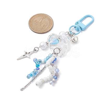 Luminous Acrylic Star Pendant Decoration HJEW-JM01443-02-1