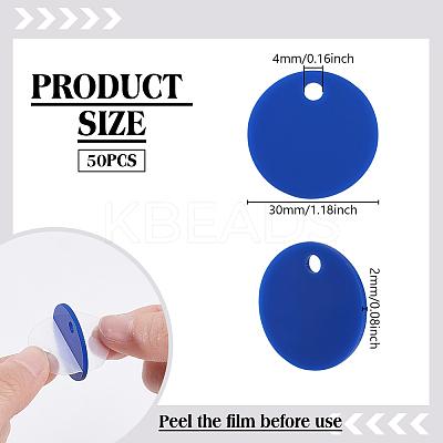 Opaque Acrylic Pendants SACR-WH0006-32A-01-1