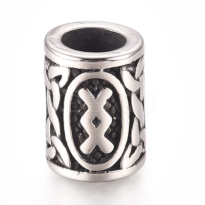 304 Stainless Steel European Beads OPDL-G010-07AS-12B-1