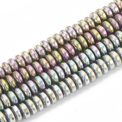 Electroplate Non-magnetic Synthetic Hematite Beads Strands G-N0318-01-1