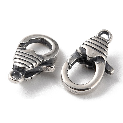 925 Thailand Sterling Silver Lobster Claw Clasps STER-D003-47AS-1