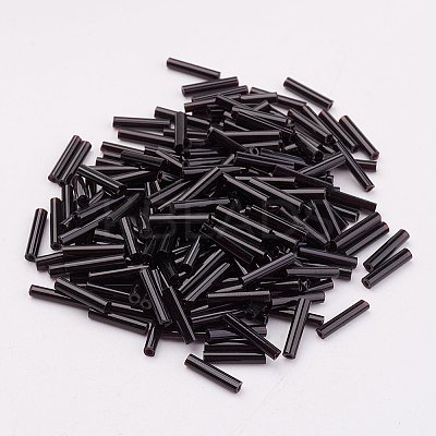 Glass Bugle Beads SEED-E001-9mm-49#-1