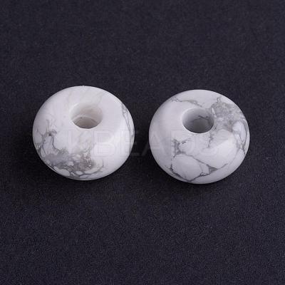 Natural Howlite European Beads G-K216-02H-1