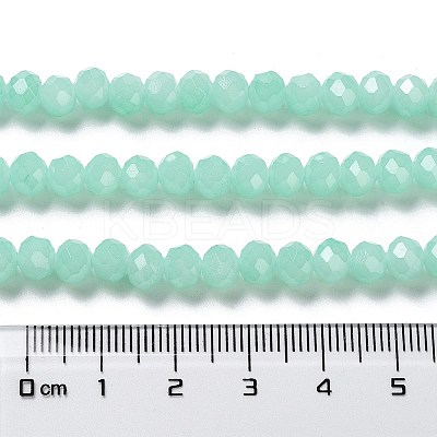 Baking Paint Imitation Jade Glass Bead Strands LS-DGLA-A034-J8MM-A22-1