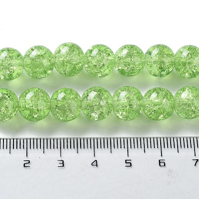 Crackle Glass Beads Strands X-CCG-Q001-10mm-11-1