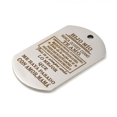 Non-Tarnish 201 Stainless Steel Pendants STAS-L079-09P-1