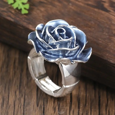 Brass Enamel Cuff Open Rings for Women WGB03D2-01-1