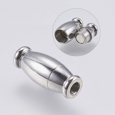 Tarnish Resistant 304 Stainless Steel Magnetic Clasps with Glue-in Ends LS-STAS-F139-080P-1