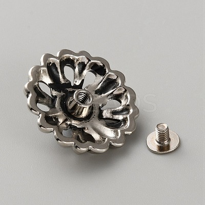 Antique Silver Alloy Decorative Rivets FIND-TAC0027-20B-1