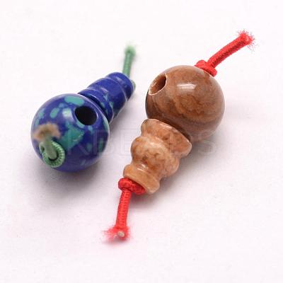Synthetic Mixed Stone 3 Hole Guru Beads G-E380-10A-1