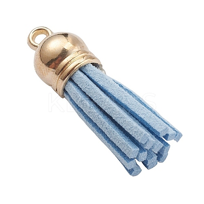 60Pcs 30 Colors Faux Suede Tassel Pendant Decorations FIND-YW0001-13LG-1