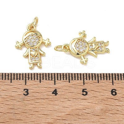 Brass Micro Pave Cubic Zirconia Pendants KK-T085-15E-G-1