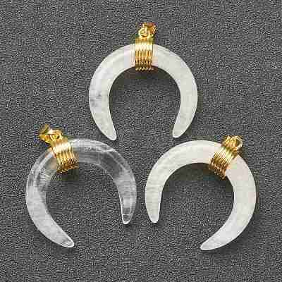 Natural Quartz Crystal Pendants G-A017-16G-1