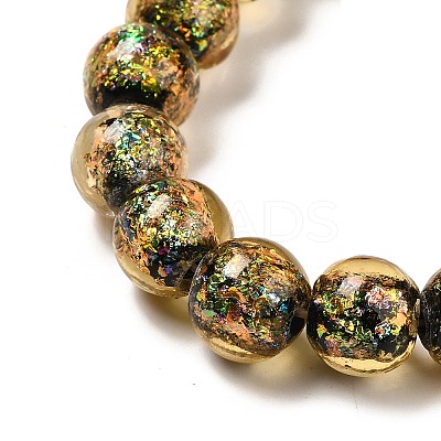 Handmade Dichroic Foil Glass Beads Strands DICH-U001-06B-1