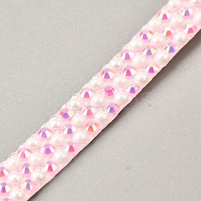 Resin Self Adhesive Sewing Trim Rhinestone Tape DIY-TAC0023-50D-1