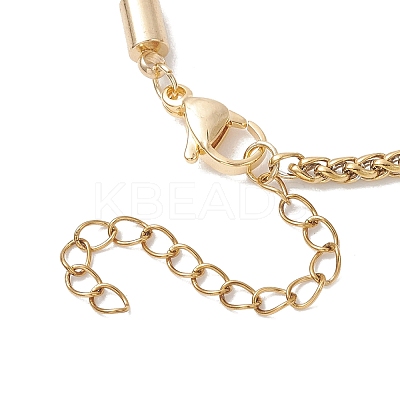 304 Stainless Steel Wheat Chains with Nylon Cord Mixed Chain Bracelets BJEW-JB13288-01-1