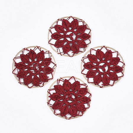 Polycotton(Polyester Cotton) Woven Pendant Decorations FIND-Q078-12E-1