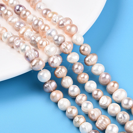 Natural Cultured Freshwater Pearl Beads Strands PEAR-N013-07O-1