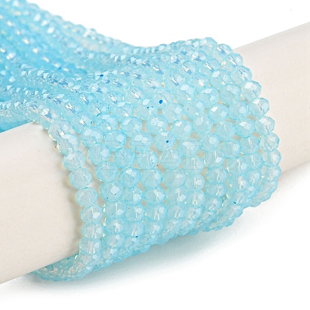 Baking Paint Transparent Glass Beads Strands DGLA-A034-J2mm-B02-1