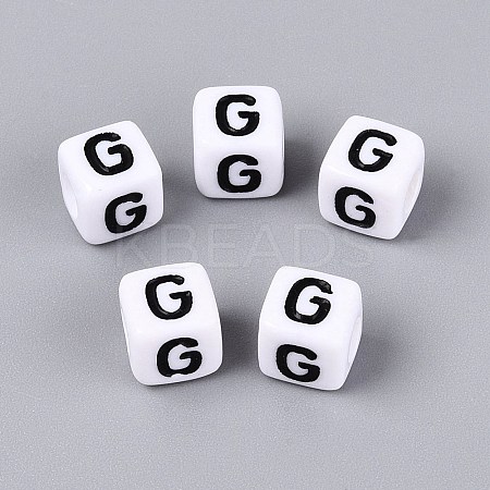 Opaque Acrylic Beads SACR-N020-04A-G-1