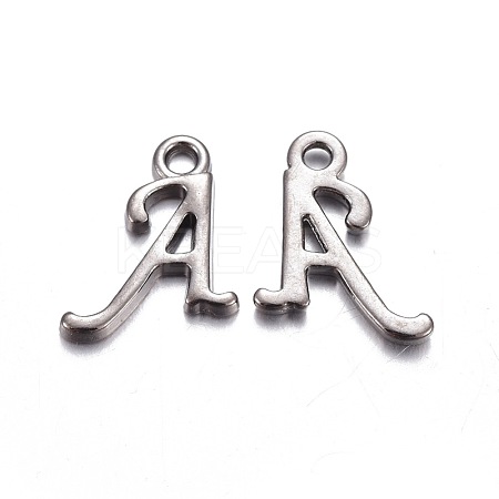 Gunmetal Plated Alloy Letter Pendants PALLOY-J718-01B-A-1