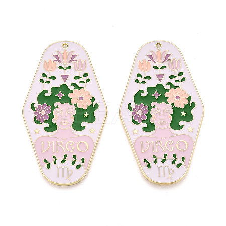 Rack Plating Alloy and Enamel Big Pendants ENAM-T021-29B-1
