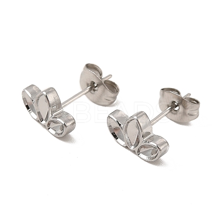 Non-Tarnish 304 Stainless Steel Stud Earring Cabochon Settings X-EJEW-I281-10P-1
