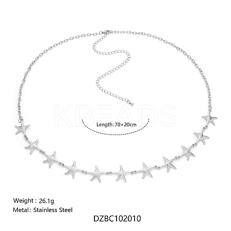 Summer Beach 304 Stainless Steel Link Chain Waist Belly Chains for Sexy Bikini FS-WGD8E2E-02-1