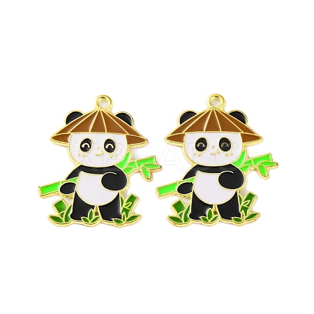 Golden Plated Alloy Enamel Pendants ENAM-Z017-11G-03-1