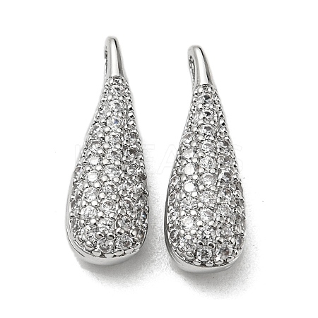 Brass Micro Pave Cubic Zirconia Pendants X-KK-H460-08P-1