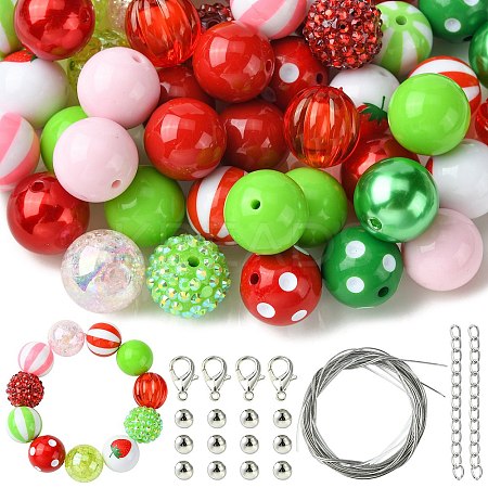 DIY Bubblegum Bracelet Pendant Decoration Making Kit for Strawberry Theme MACR-CJC0005-01-1