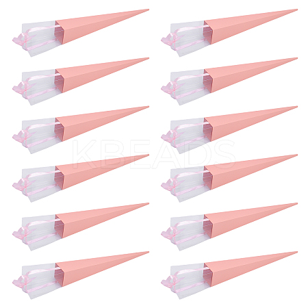 Cone Iridescent Paper Single Rose Packaging Gift Boxes LS-CON-WH0085-50B-1