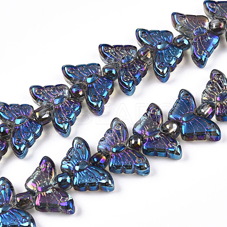 Electroplate Glass Beads Strands EGLA-N012-04Q-1