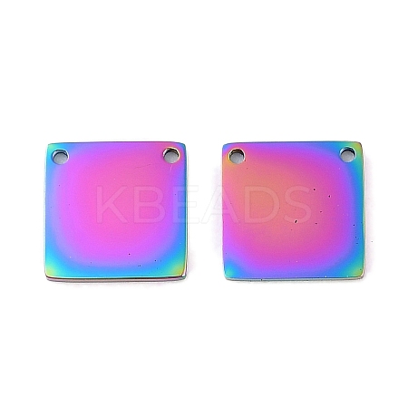 Ion Plating(IP) 304 Stainless Steel Stamping Blank Tag Pendants STAS-I311-16A-RC-1