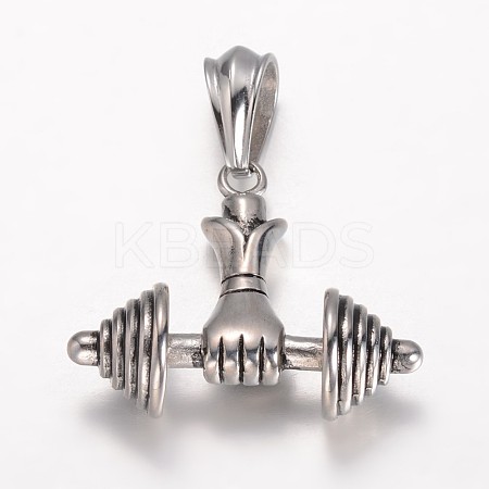 304 Stainless Steel Pendants STAS-D441-01AS-1