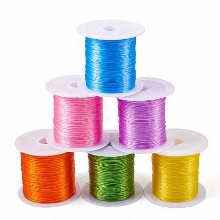 6 Rolls 6 Colors 10M Flat Elastic Crystal String EW-TA0001-04A-1