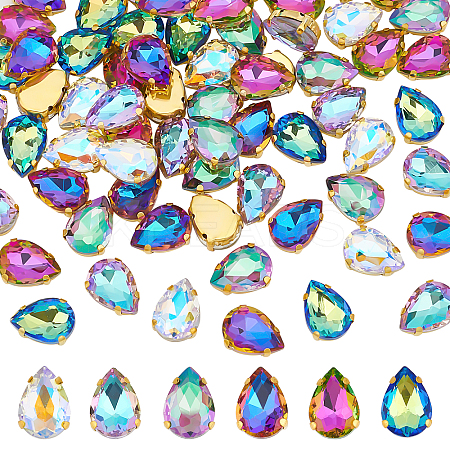 72Pcs 6 Colors Glass Beads GLAA-DC0001-04-1