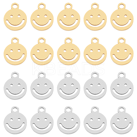 20Pcs 2 Colors 304 Stainless Steel Pendants FIND-DC0004-97-1