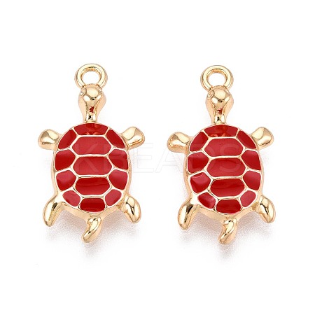 Alloy Enamel Pendants PALLOY-T092-26G-04-1