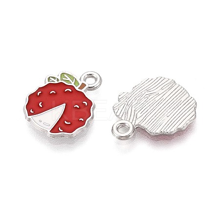Fruit Alloy Enamel Charms PALLOY-S058-01P-16-1