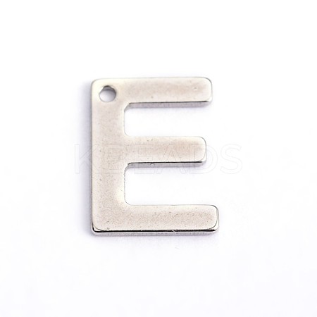 304 Stainless Steel Letter Charms STAS-O072-E-1