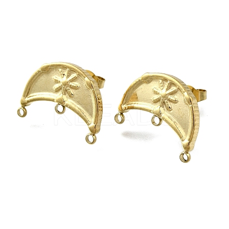 304 Stainless Steel Stud Earring Findings LS-STAS-B087-04G-02-1