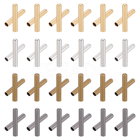 120Pcs 4 Colors Brass Tube Beads KK-GA0001-94-1