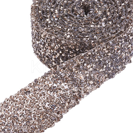 Glitter Resin Hotfix Rhinestone(Hot Melt Adhesive On The Back) OCOR-WH0052-01E-1