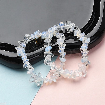 Unisex Chip Opalite Beaded Stretch Bracelets BJEW-S143-10-1