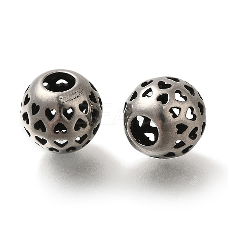 304 Stainless Steel European Beads STAS-D191-04H-AS-1
