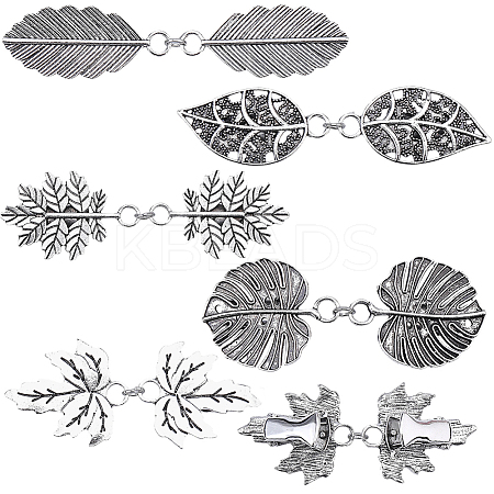 5Pcs 5 Styles Alloy Cardigan Clips AJEW-SC0004-38AS-1