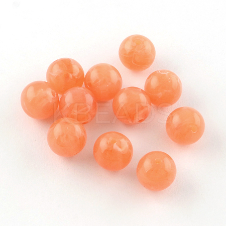 Round Imitation Gemstone Acrylic Beads X-OACR-R029-8mm-13-1