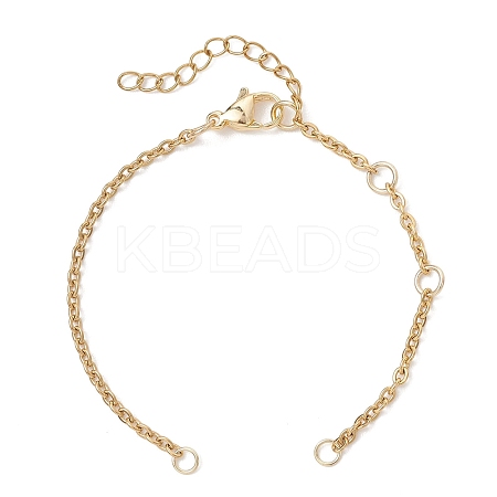 304 Stainless Steel Cable Chain Bracelet Making AJEW-JB01474-1