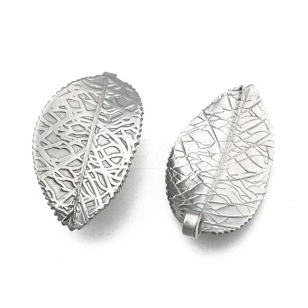 Tarnish Resistant 304 Stainless Steel Leaf Pendants LS-STAS-S040-06P-1
